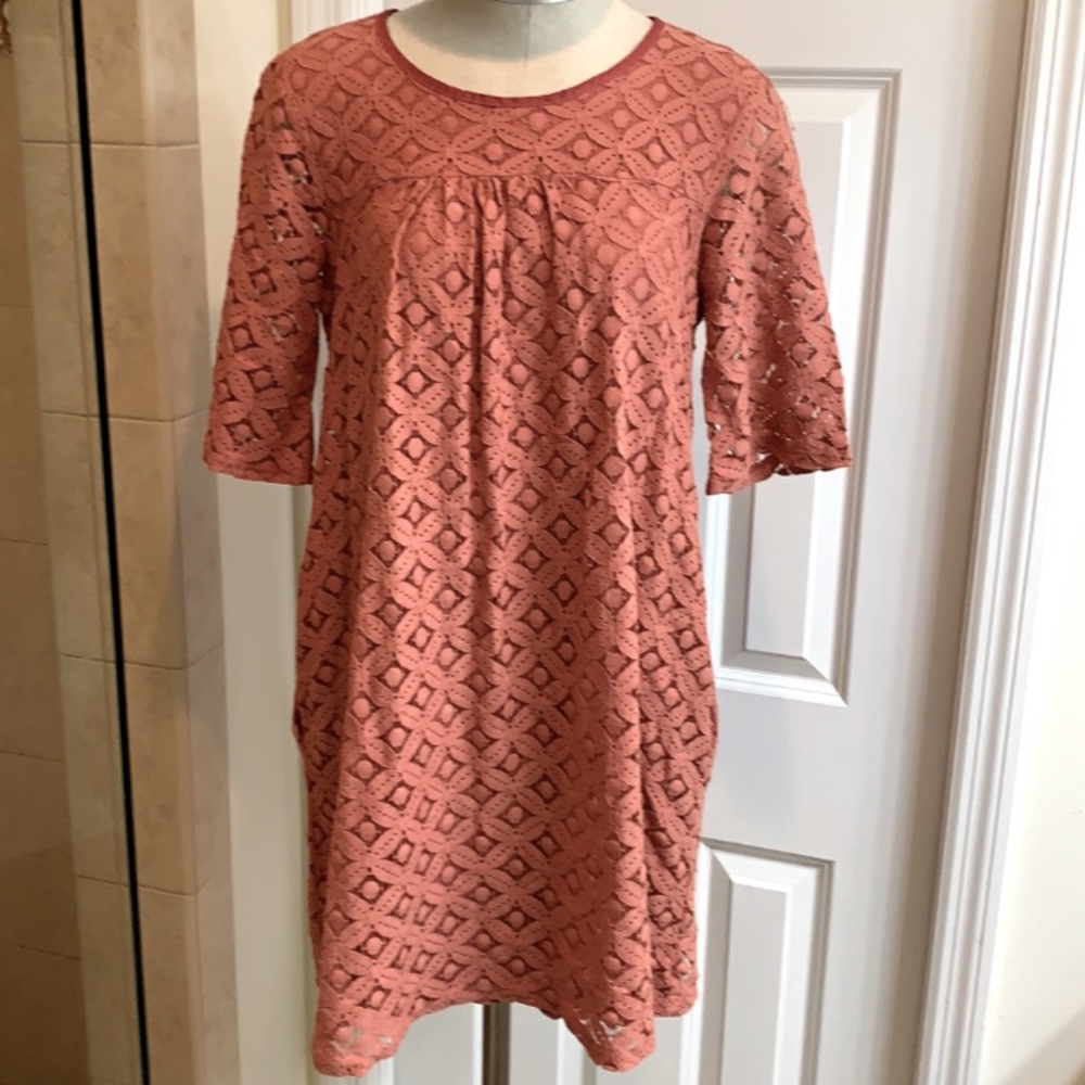 ELLA MOSS Crochet Lace Dress  Size L